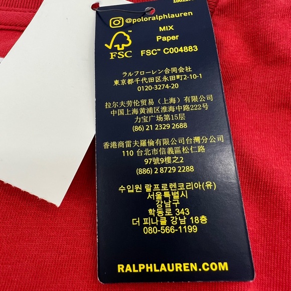 POLO RALPH LAUREN RED ”DPRING RED” T-SHIRT, EXTRA LARGE (XL) - Picture 9 of 13